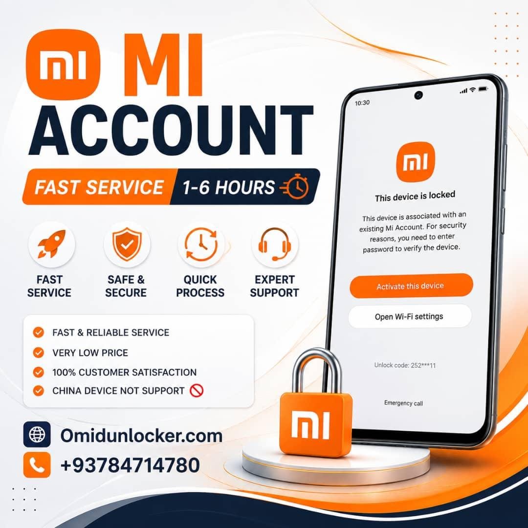 Xiaomi Mi Account Unlock Service {Morocco}